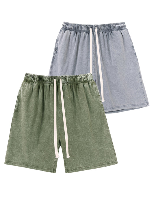 FadeOut Shorts™ — Acid Washed Drawstring Shorts