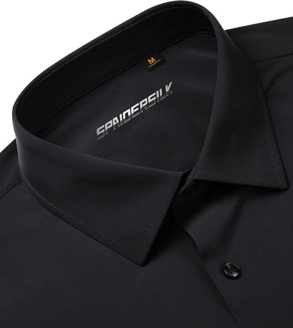 Stretch Mens Dress Shirts Long Sleeve Slim Fit Dress Shirts for Men Muscle Fit