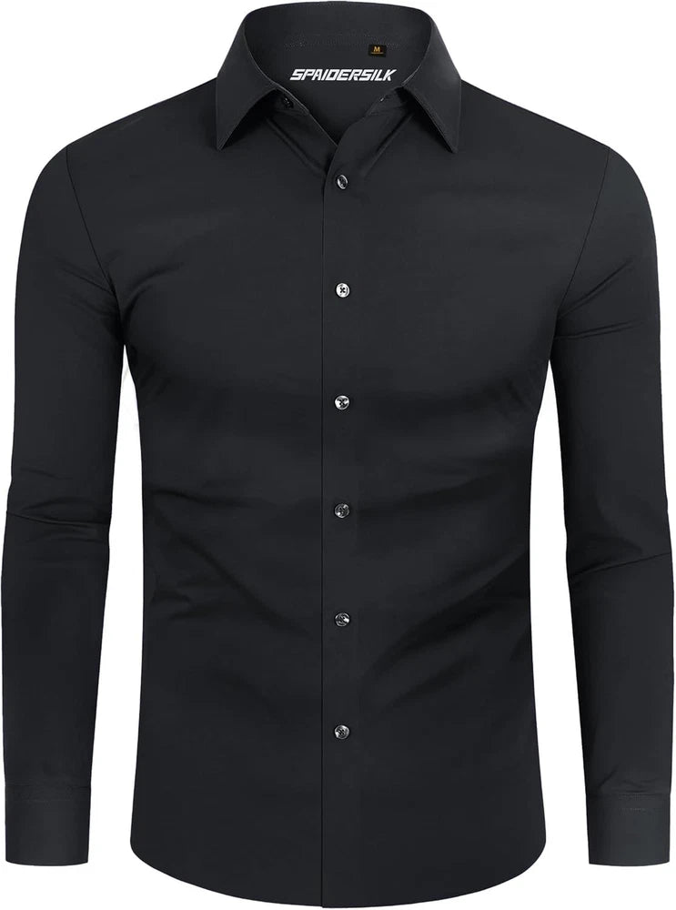 Stretch Mens Dress Shirts Long Sleeve Slim Fit Dress Shirts for Men Muscle Fit